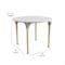 Flash Furniture 33 in W, 33 in L, 23 in H, Beechwood, Birch Plywood, Steel, Beech/White MK-ME088022-GG - alternate 6